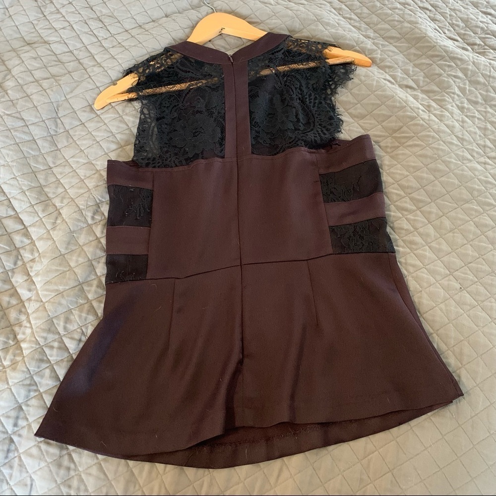 Le Château size small plum and black lace top - Picture 5 of 12